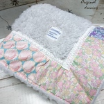 【冬物sale】【２０％ＯＦＦ】リバティ＊パイピングパッチ＊ふんわりブランケット＊グレー