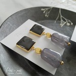 *Petit a petit* マーブルビーズピアス（送料無料）