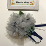   セール【Hana's shop❤️】オーガンジーで紫陽花みたいな個性的なコサージュ送料無料