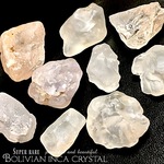 【鑑別済!!✧】インカクリスタル【美麗!! 天然フロスト原石✧】サイズミックス・約２０ｇセット【旧インカ帝国/ボリビア産】■証明書コピーご用意可■