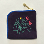 刺繍ミニピルケース グラサンアフフロ男の頭がOhNO