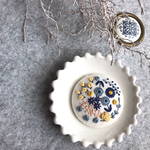 （大）刺繍ブローチ 北欧の花