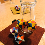 折り紙 多面体イヤリング/ピアス