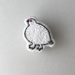 小さい雷鳥（オス）2 刺繍のピンズ