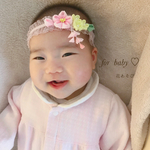 ベビーバンド＊記念撮影 お祝い プレゼントに♡桜と菜の花の春爛漫髪飾り