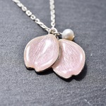 - pink petals -七宝ネックレス○silver925/淡水パール 