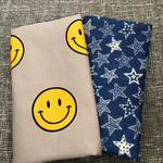 スマイリー×星柄 よだれカバー リバーシブル