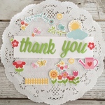 ［再販2］＊送料無料＊ アルバムデコレーション素材  thank you&ガーデン  グリーン 