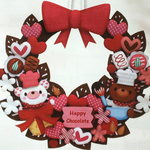 デコクラフト❤️バレンタインリース【クマ】