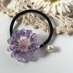 立体FLOWERシリーズ✤藤色ヘアゴム