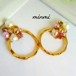 ②リング×ビジューピアス/イヤリング