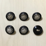 ●13㎜● ANTIQUE BLACK SILVER DESIGN BUTTON PARTS