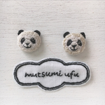 le cocon〜animals/panda...①動物/パンダの刺繍ピアス
