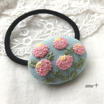 デイジー 刺繍ヘアゴム4.5 ブローチへ変更可能