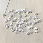 VINTAGE PEARL RICE NUGGET SPACER BEADS