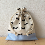 ribbon×light blue＊巾着＊コップ袋＊給食袋