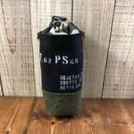 ペットボトルカバーNo.4。帆布、ブラック×カーキ