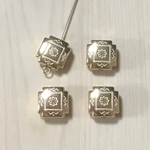 GOLD SPACER DESIGN ACRYL BEADS
