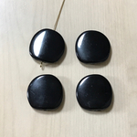 BLACK FLAT COIN NUGGET ACRYL BEADS
