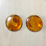 VINTAGE TORTOISE FLAT ROUND PENDANT CREAM