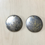 VINTAGE BLACK GOLD WASHED FLAT ROUND PENDANT BEADS