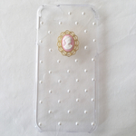 ❤︎再販❤︎ドットパールとカメオのヴィンテージiPhoneケース