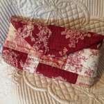 パッチワークキルト蓋つきポーチ