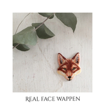 再入荷【リアルシリーズ】キツネFACEワッペン✳︎アイロン接着