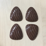 VINTAGE BROWN TRIANGLE WAVE DESIGN CABOCHON  