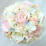 ウエディングブーケ+ブートニア♡ウェディングブーケブーケ ブートニア♡ウエディングブーケ結婚式ブーケ白ブーケ