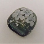 とんぼ玉 帯留め『白華』