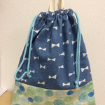 体操着入れやお着替え袋などに便利な持ち手つき巾着