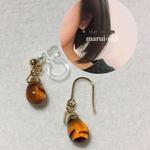 ひとしずくのピアス・ノンホールピアス（タイガークリア）