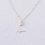 小さな可憐ドロップ/ジルコニアネックレス/シンプルネックレス /華奢ネックレス /上品ネックレス /大人可愛いネックレス /ゴールドネックレス
