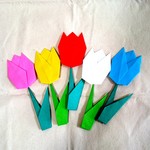 🌷チューリップ🌷折り紙・壁面・カラフル・10本セット【★送料無料★】