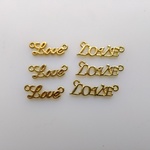 【送料無料】loveコネクタ💕2種、6個(ゴールド)