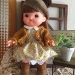 メルちゃん ❤︎ 春コーデ ❤︎小花柄ワンピース（イエロー）