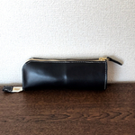 ペン立てになるペンケース 栃木レザー(黒)