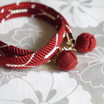組紐bracelet「　ちはやふる　～韓紅～」