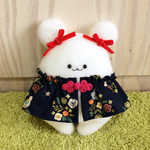 チャイナぷに  ネイビー花柄
