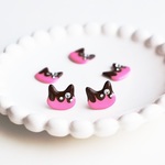 ショコラにゃんこ（いちごチョコ）ピアス/イヤリング