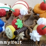 yummy!felt フルーツプチタルトケーキ型紙