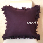 セール!!期間限定30％off!!  ✨送料無料✨上品なリネンクッションカバー    あずき色《acanthe  アカントゥ》