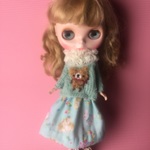 ★エメグリーン ほわほわうさぎ 薔薇マフセット★くま太郎 ブライス