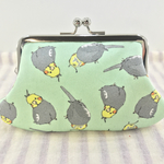 【chicoさまご注文品】ステッチ入りオカメインコがまぐち