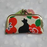 ☆新作  ☆がま口  印鑑ケース ☆おすわりねこ