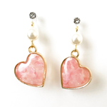 幸せの桜貝ピンク♡ノンホールピアス