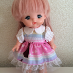 ラス1メルちゃんのシンデレラ柄ワンピース