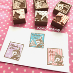 こじかちゃん切手が出来る♡重ね捺し2個セット☆消しゴムはんこ