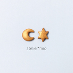 月と星 earring -gold-